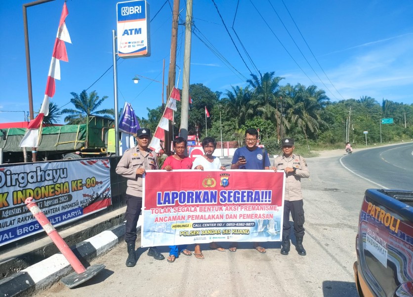“Cegah Karhutla, Polsek Bandar Sei Kijang Kembali  Gelar Patroli dan Sosialisasi”