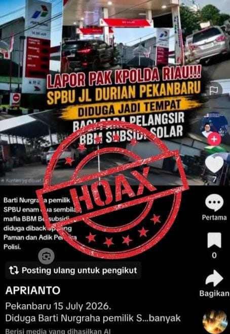Waspada Penipuan! Beredar Akun TikTok Palsu Catut Nama Ketua DPD PWMOI Pekanbaru Aprianto