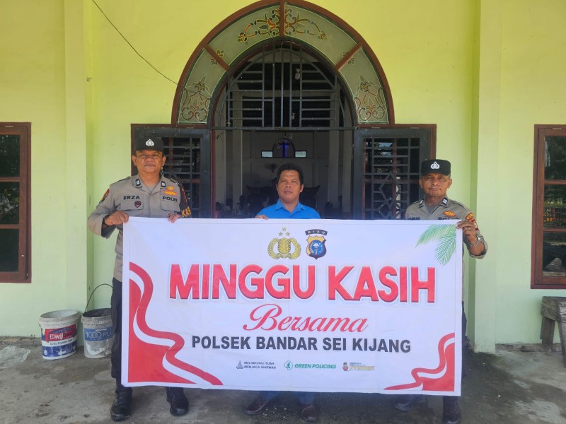 Polsek Bandar Sei Kijang Gelar Minggu Kasih di Gereja HKBP, Ciptakan Suasanan Sejuk dan Kondusif