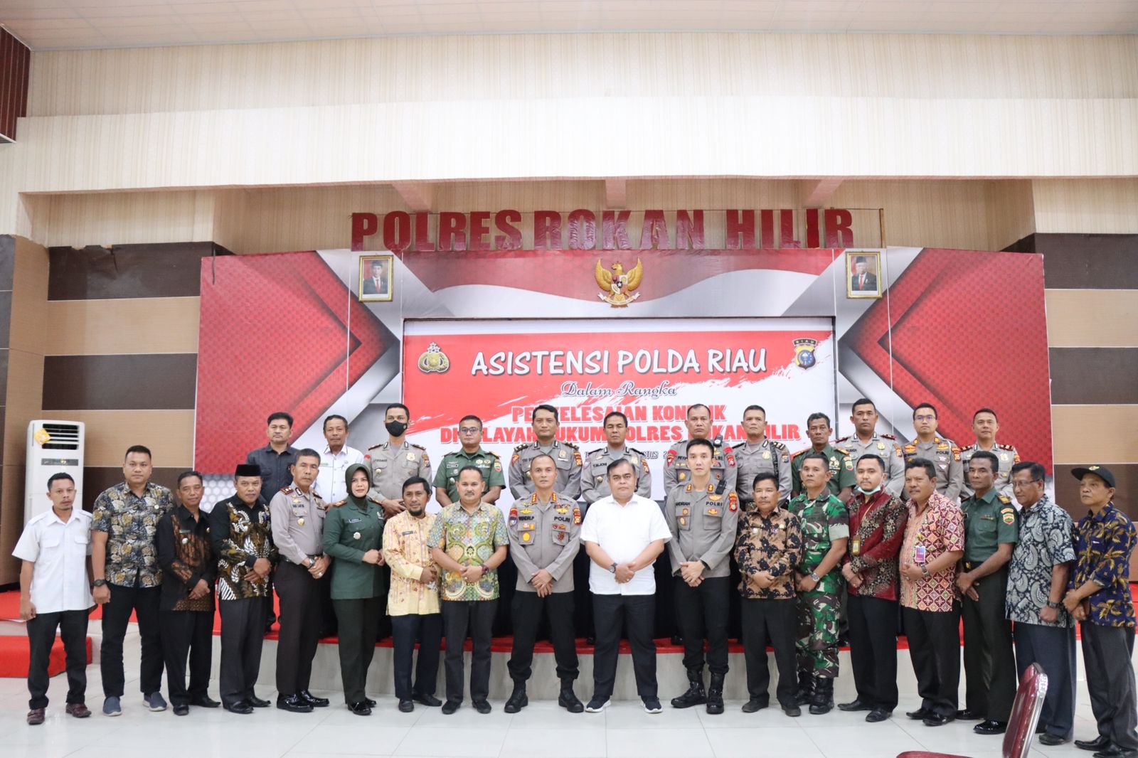 Asistensi Penanganan Konflik Sosial diwilkum Polres Rohil,Direktur Intelkam Bersama Dir Binmas Polda Riau Berkunjung Ke Polres Rohil