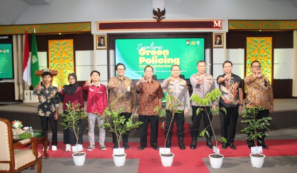 Polresta Pekanbaru Sosialisasikan Konsep “Green Policing” di Universitas Islam Riau