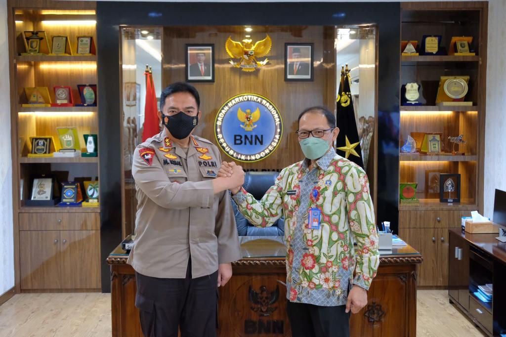 Kunjungan Ke Ka BNNP, Kapolda Riau : Sinergi Dan Kerjasama Dalam Berantas Narkoba