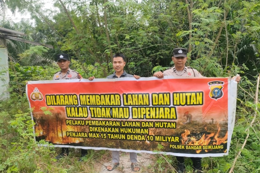 Polsek Bandar Sei Kijang  Laksanakan Patroli Karhutla Pentingnya menjaga lingkungan dan mencegah Kebakaran hutan