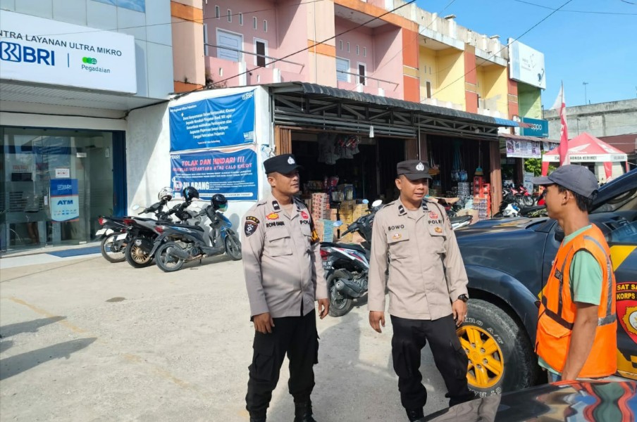 Polsek Bandar Sei Kijang Laksanakan Kegiatan Rutin Yang Ditingkatkan (KRYD) untuk Harkamtibmas Kepada Petugas Parkir