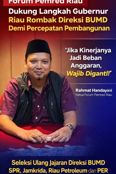 Forum Pemred Riau Dukung Langkah Gubernur Riau Rombak Direksi BUMD Demi Percepatan Pembangunan