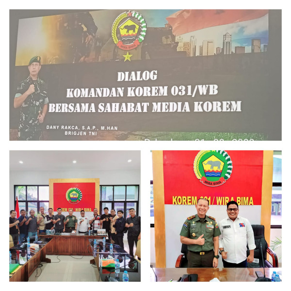 Sahabat Media Korem Silaturahmi Bersama Danrem 031 W/B