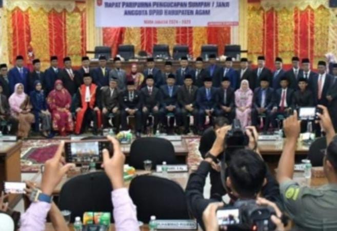 45 Anggota DPRD Agam Periode 2024 - 2029 Resmi dilantik
