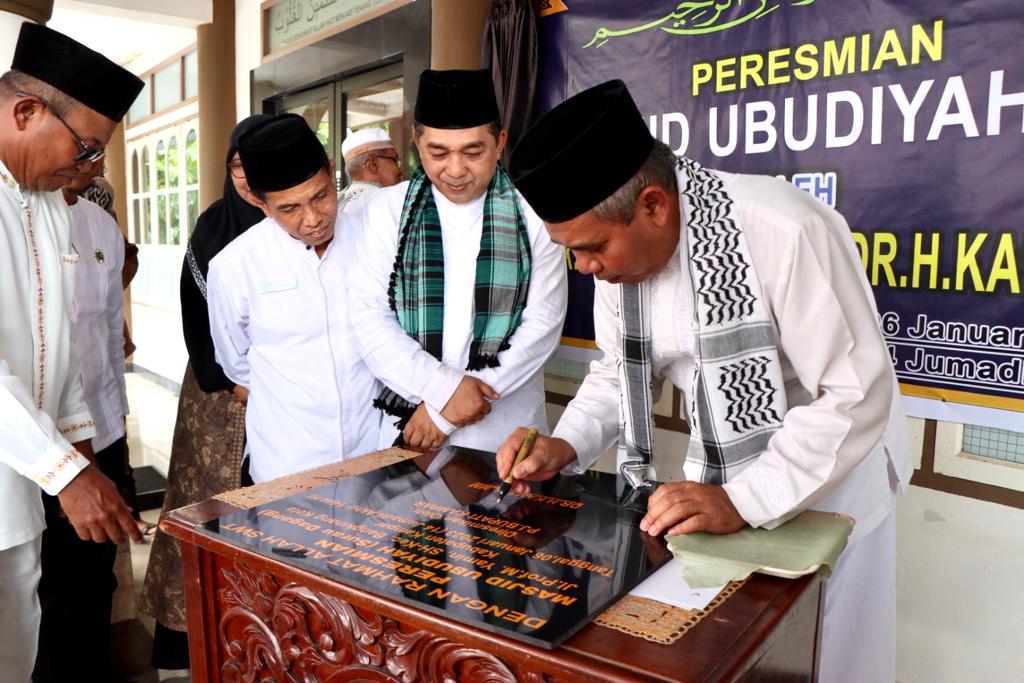 Pj Bupati Kampar Resmikan Mushalla Ubudiyah Bangkinang Kota Menjadi Masjid