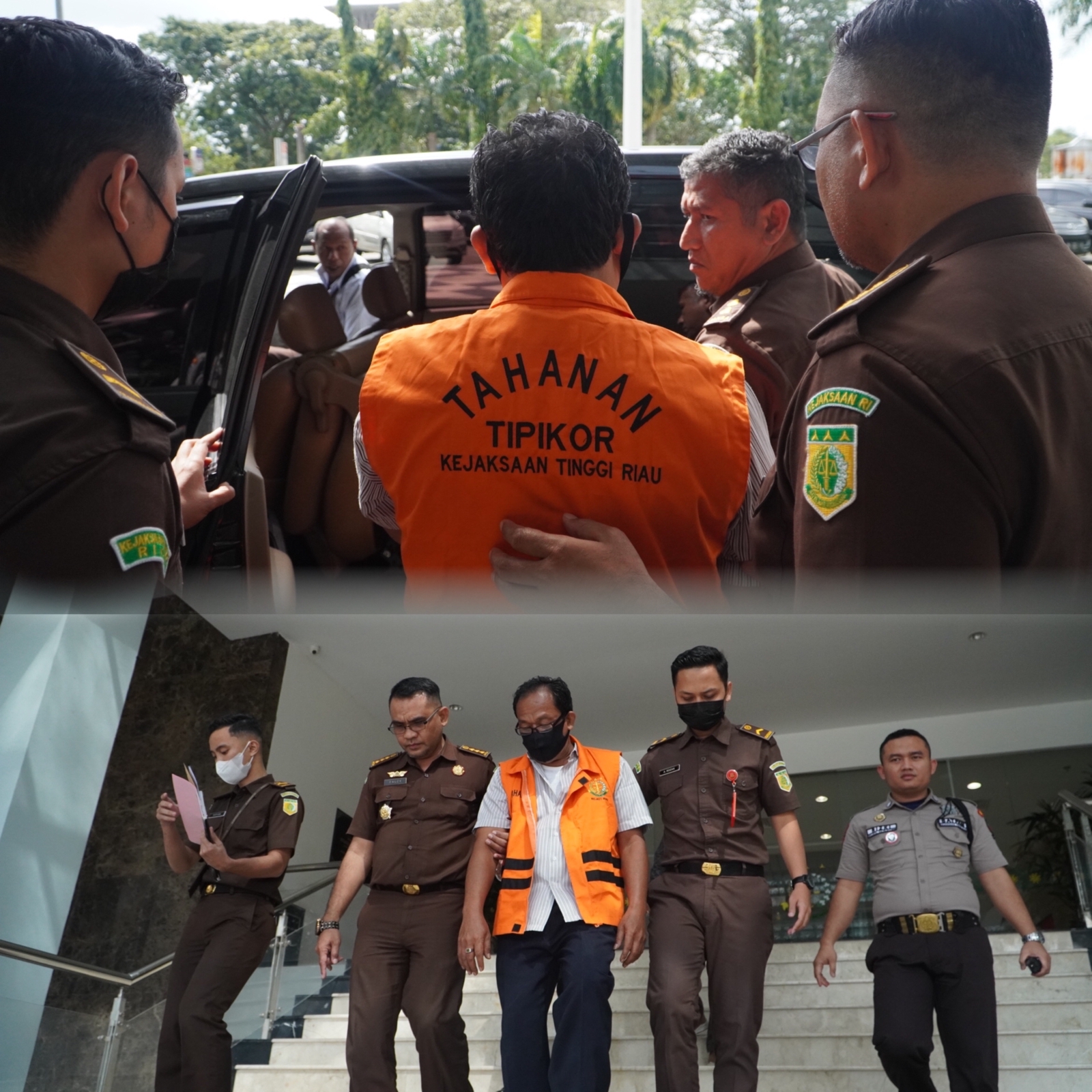 DZ Tersangka Dugaan Korupsi APBD Kabupaten INHU Menyerahkan Diri Ke Kejati Riau