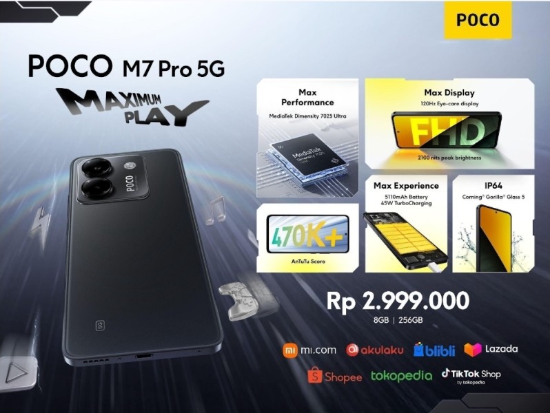 POCO M7 Pro 5G Hadirkan Warna Baru “Black” Maximum Play Kini Tampil Makin Berkarakter
