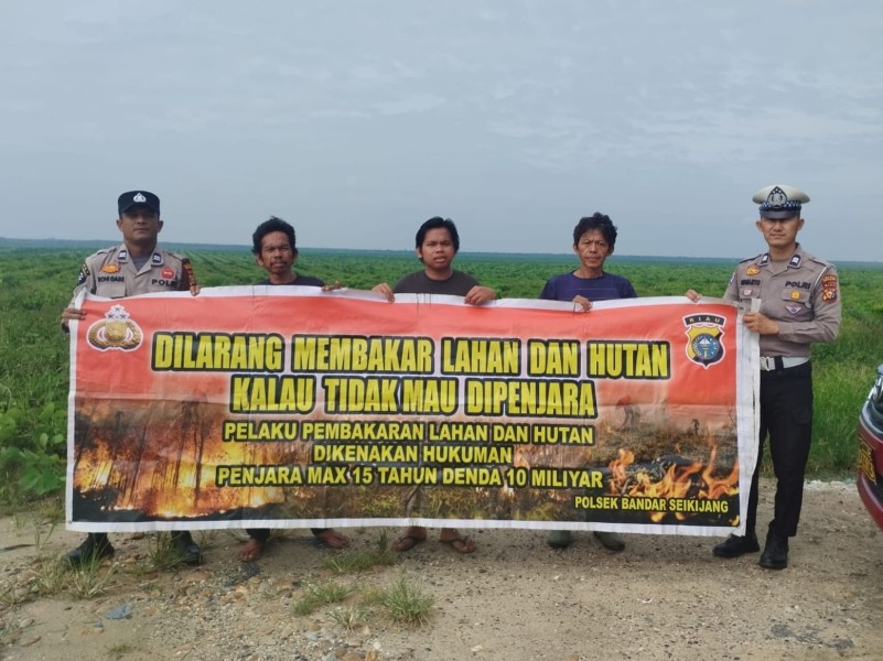 Waspada Karhutla! Kapolsek Bandar Sei Kijang Kembali Himbau Masyarakat Tidak Membakar Hutan