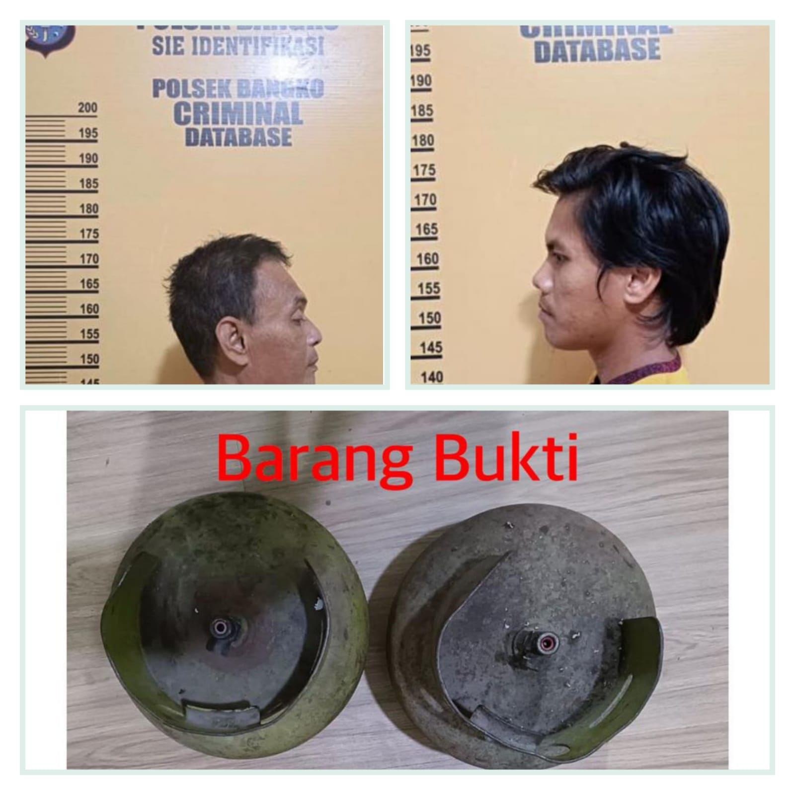 Spesialis Bobol Rumah, Di Tangkap Polsek Bangko, Ada Curi Tabung Gas dan Kotak Infak di Warung Nasi Dan Hp Seken di Phonsel