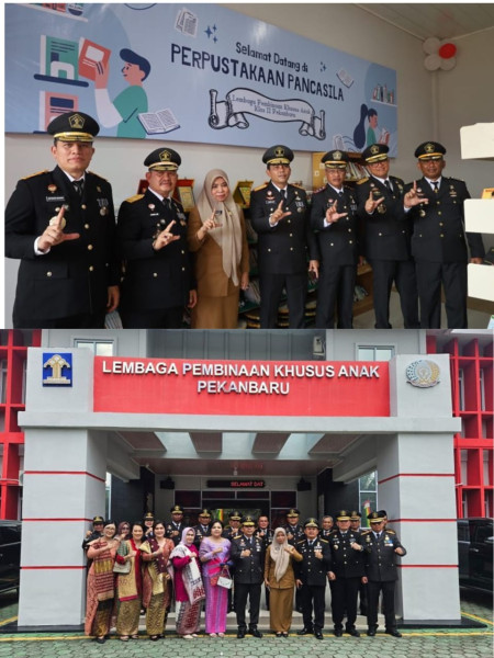 Tingkatkan Kemampuan Literasi, Dispusip dan LPKA Kelas II Pekanbaru Resmikan Perpustakaan Pancasila