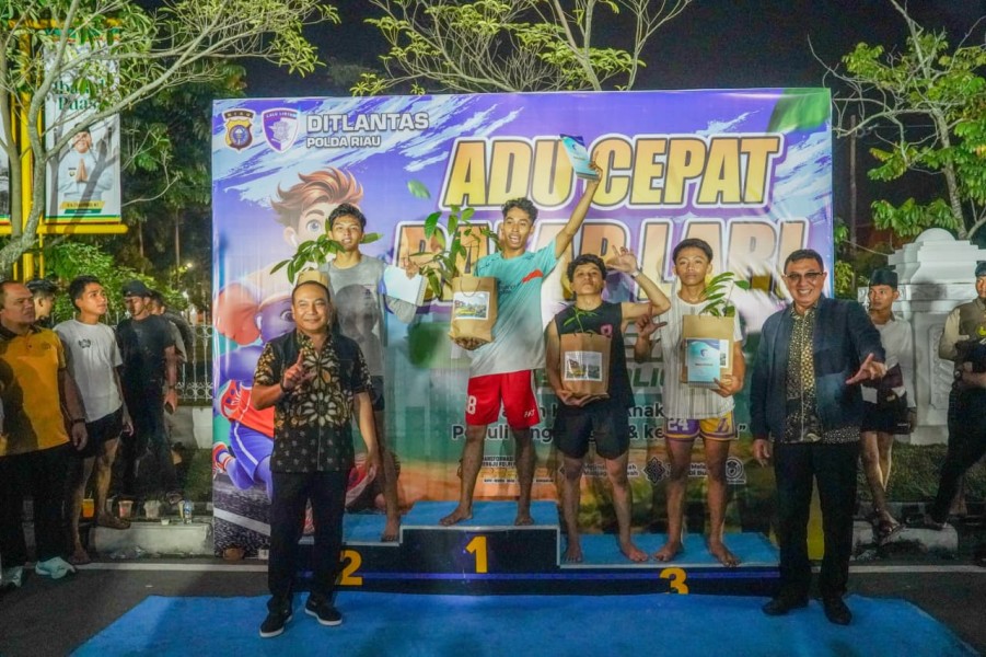 Polda Riau Gelar Lomba Lari, Cegah Balap Liar Saat Ramadhan