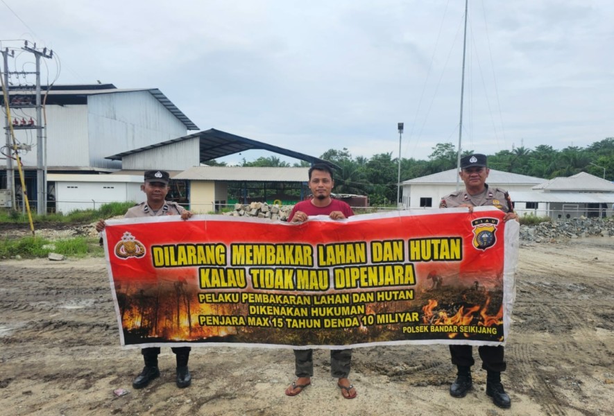 Polsek Bandar Sei Kijang Laksanakan Patroli Karhutla, Pelaku Pembakaran Hutan Terancam Pidana