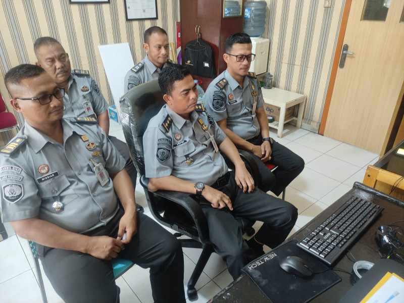 Lapas Pekanbaru Ikuti Rapat Koordinasi Pemenuhan Data Panen Raya Serentak Secara Virtual