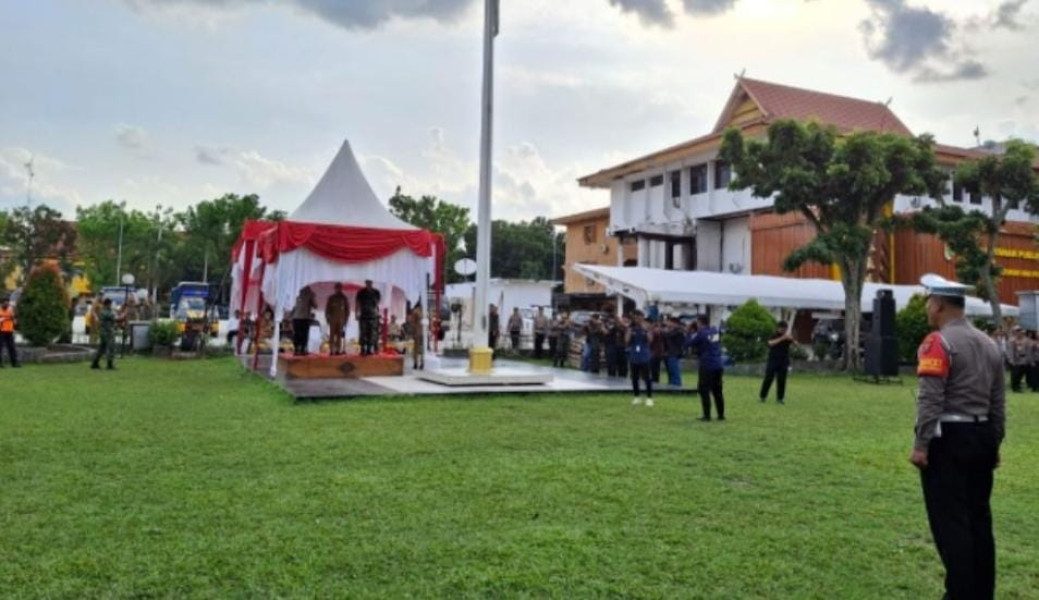 Presiden RI Joko Widodo Kunjungi Riau, Kapolresta Pekanbaru Pimpin Apel Pasukan Pengamanan