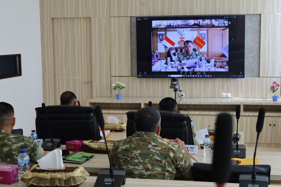 Wapang TNI Pimpin Vidcon KDKMP, Pangdam XIX/Tuanku Tambusai Bahas Evaluasi dan Kendala Lapangan
