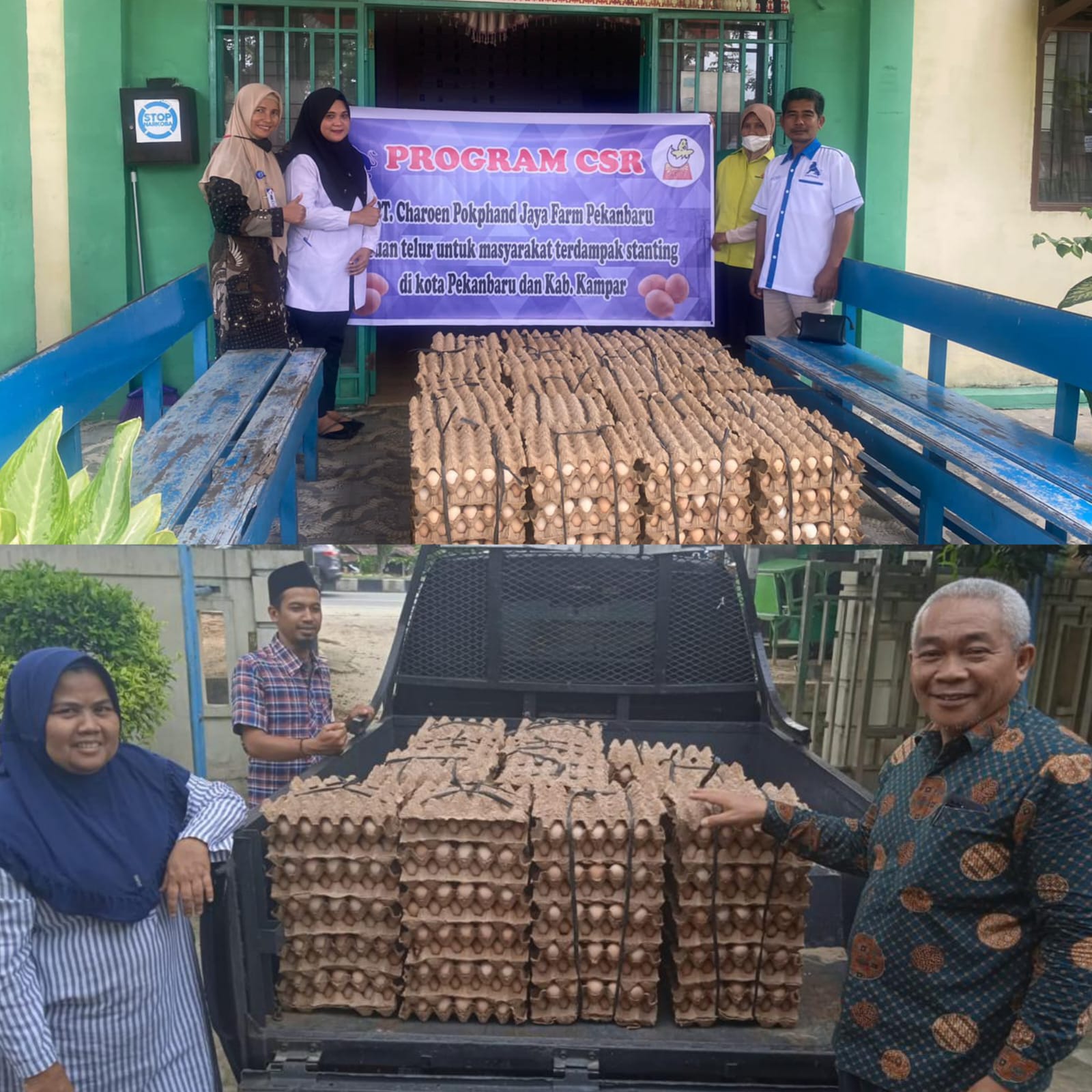 Lurah Limbungan Serahkan Bantuan Untuk Korban Banjir 6000 Butir Telur Pada Warganya