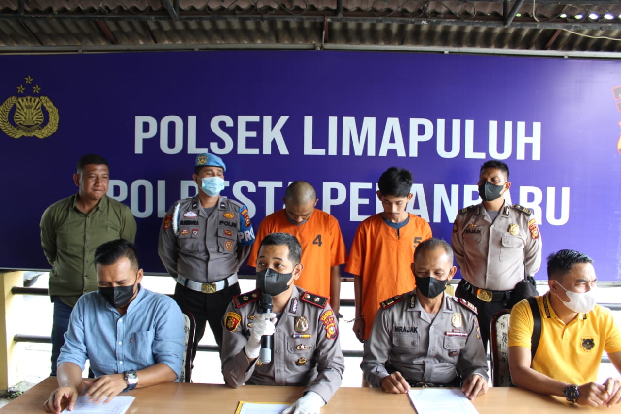 Polsek Limapuluh Amankan 2 Tersangka Spesialis Curanmor di Hotel