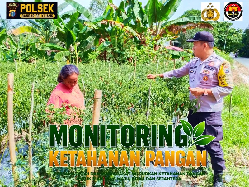 Polsek Bandar Sei Kijang Dampingi Warga Rawat Tanaman Cabai, Dukung Ketahanan Pangan Pelalawan