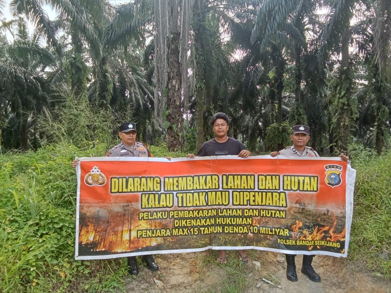 Waspada Karhutla! Kapolsek Bandar Sei Kijang Kembali Imbau Masyarakat Tidak Membakar Hutan dan Lahan