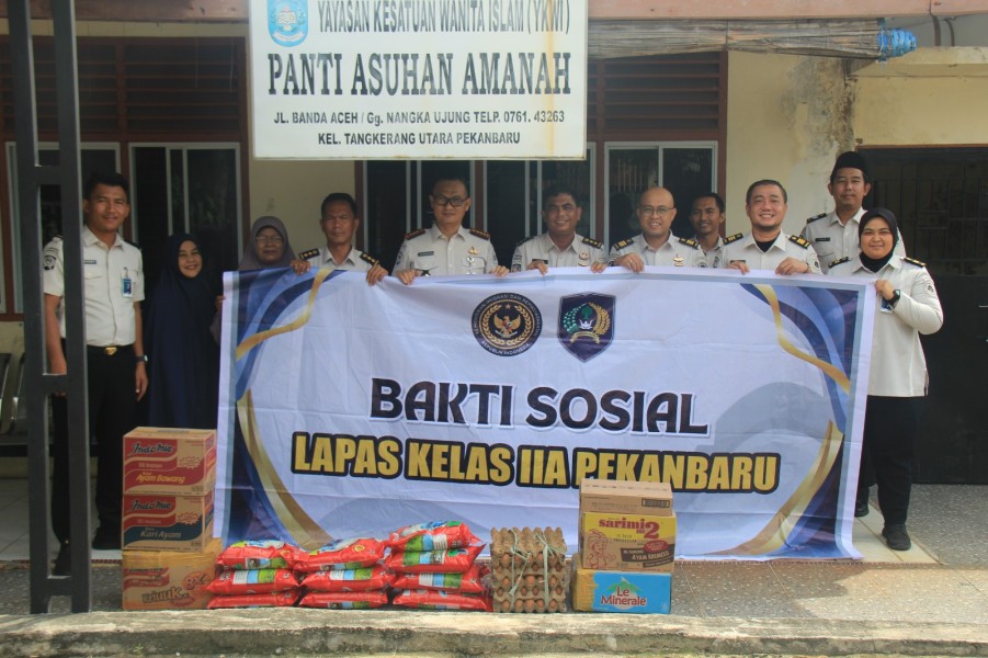Berbagi di Bulan Suci, Lapas Pekanbaru Gelar Bakti Sosial di Dua Panti Asuhan