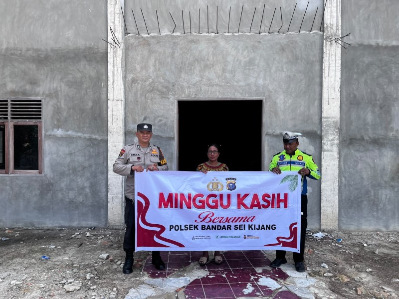 POLSEK BANDAR SEI KIJANG GELAR “MINGGU KASIH” DI GEREJA HATI KUDUS, CIPTAKAN SITUASI AMAN DAN SEJUK