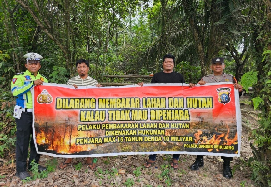 Waspada Karhutla! Kapolsek Bandar Sei Kijang Kembali Imbau Masyarakat Tidak Membakar Hutan