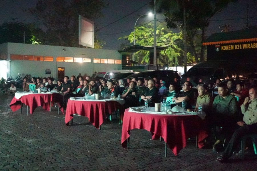 Korem 031/WB Fasilitasi Nobar Gembira FIFA World Cup, Perkuat Sinergi dengan Masyarakat