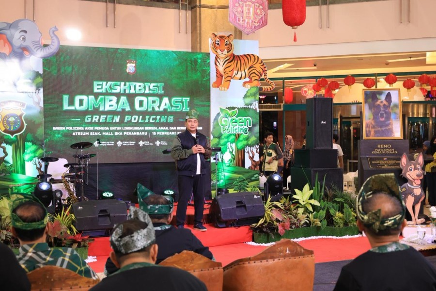 Puncak Ekshibisi Lomba Orasi Green Policing Polda Riau Tahun 2026