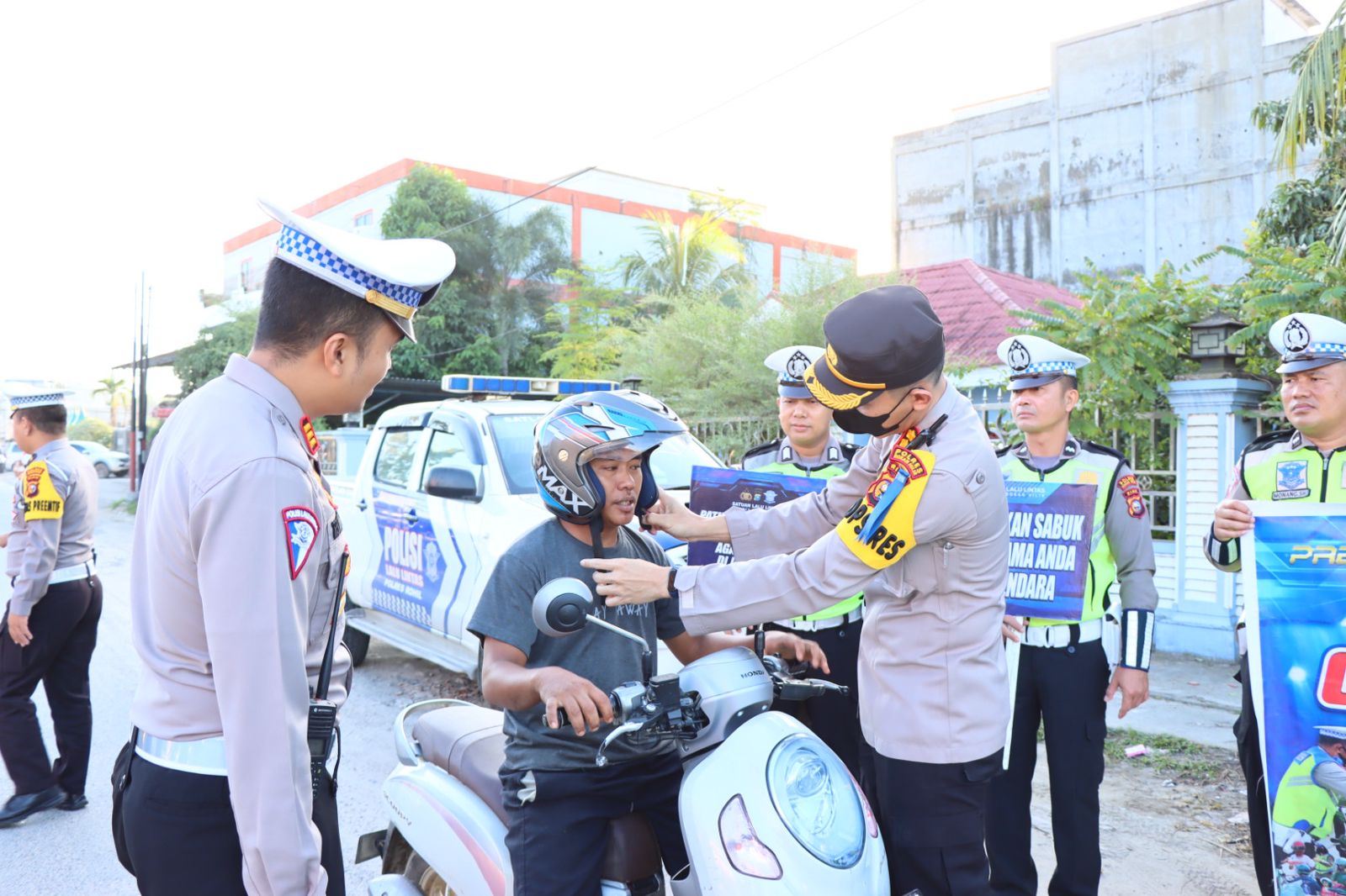 Kapolres Rohil Kampanye Keselamatan Tertib Berlalu Lintas