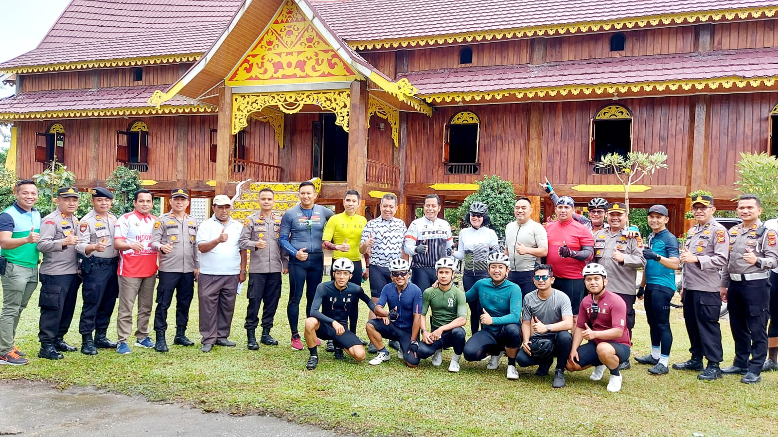 Irwasda Polda Riau Uji Coba Lintas Tour De Muara Takus Di Kesultanan Kampar