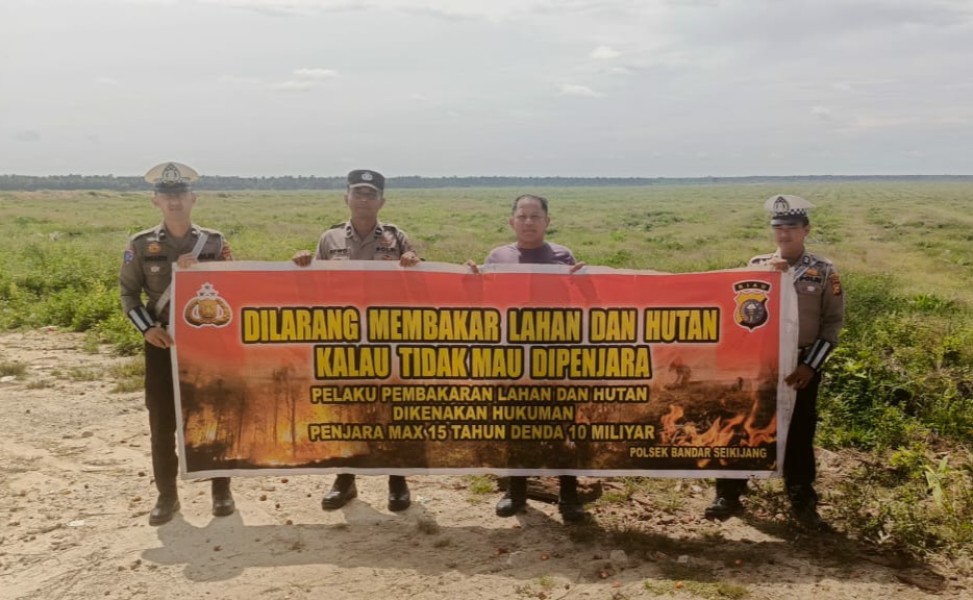 Polsek Bandar Sei Kijang Gelar Patroli Karhutla untuk Memantau Situasi