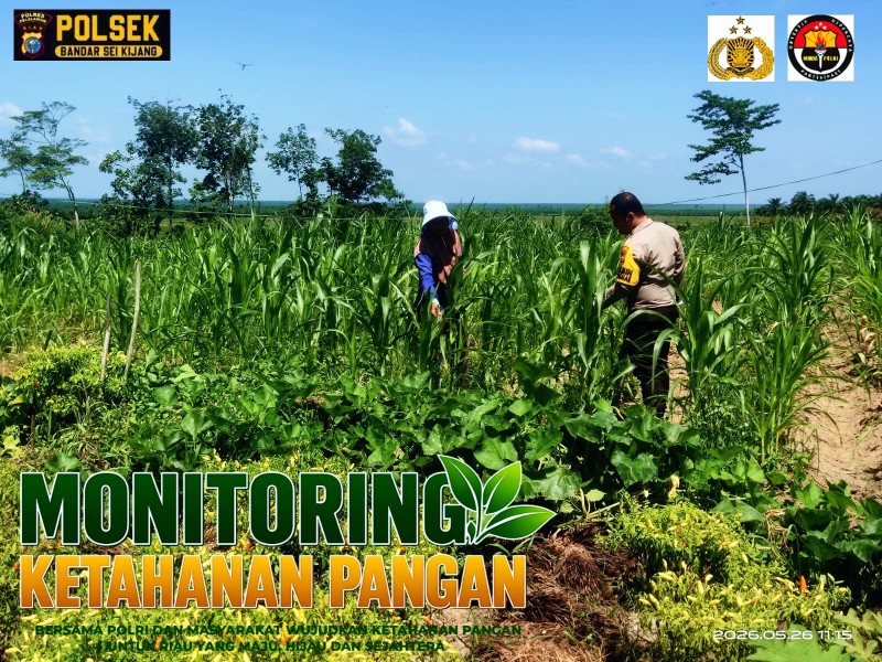 Bhabinkamtibmas Polsek Bandar Sei Kijang Patroli Sambang Petani Jagung Dukung Ketahanan Pangan
