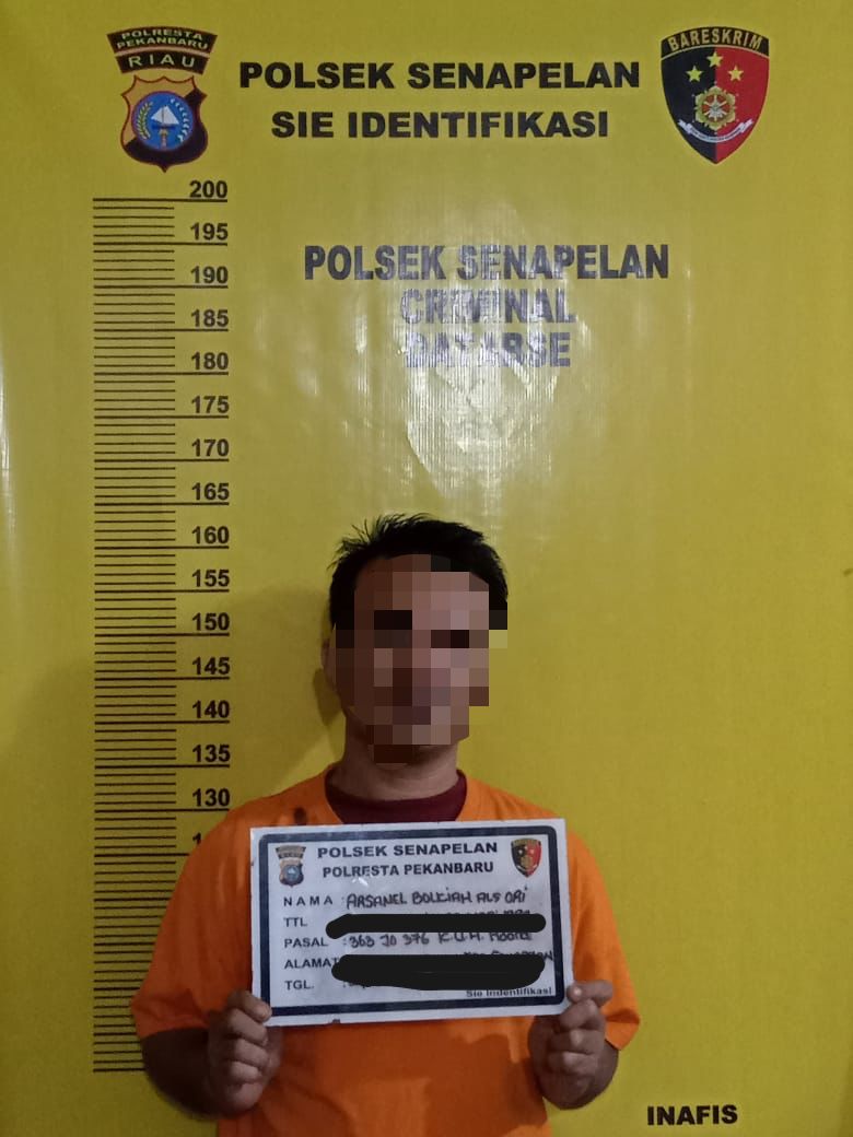 Pelaku Pencurian berhasil ditangkap oleh Tim Opsnal Jembalang Polsek Senapelan