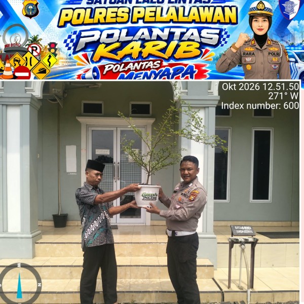 Polsek Bandar Sei Kijang Gelar Sholat Zuhur Berjamaah dan Beri Bibit Pohon di Musholla As-Sahdan Desa Simpang Beringin
