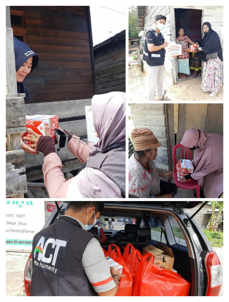 ACT Duri Bagikan Paket Makan Gratis Dalam Program Operasi Makan Gratis (OMG) Untuk Warga Dumai