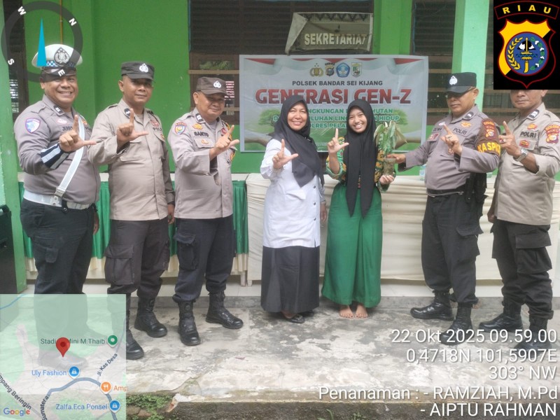 Polsek Bandar Sei Kijang Laksanakan Sosialisasi dan Edukasi Green Policing di SMAN 01 Bandar Sei Kijang
