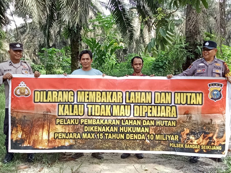 Polsek Bandar Sei Kijang Laksanakan Patroli Karhutla di Lokasi Rawan Kebakaran