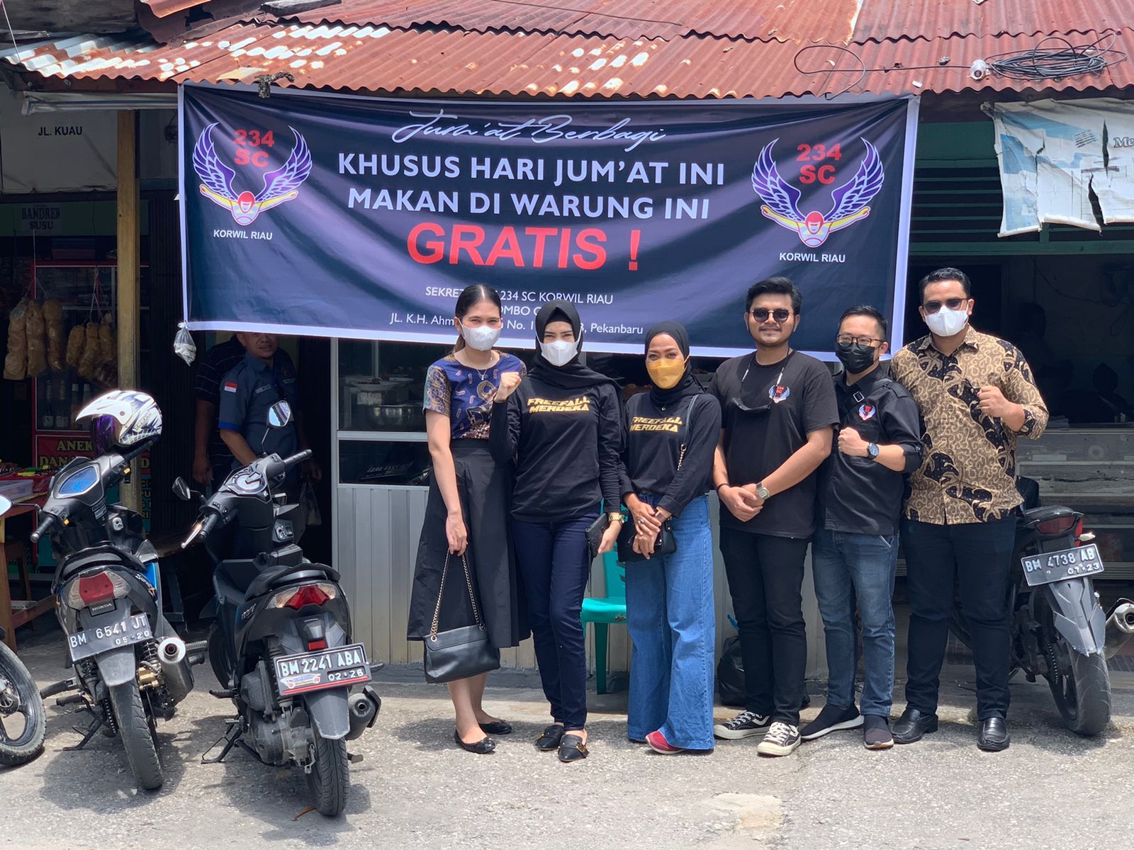 Bantu Masyarakat yang Terdampak Covid-19, Ini yang Dilakukan 234 SC Korwil Riau