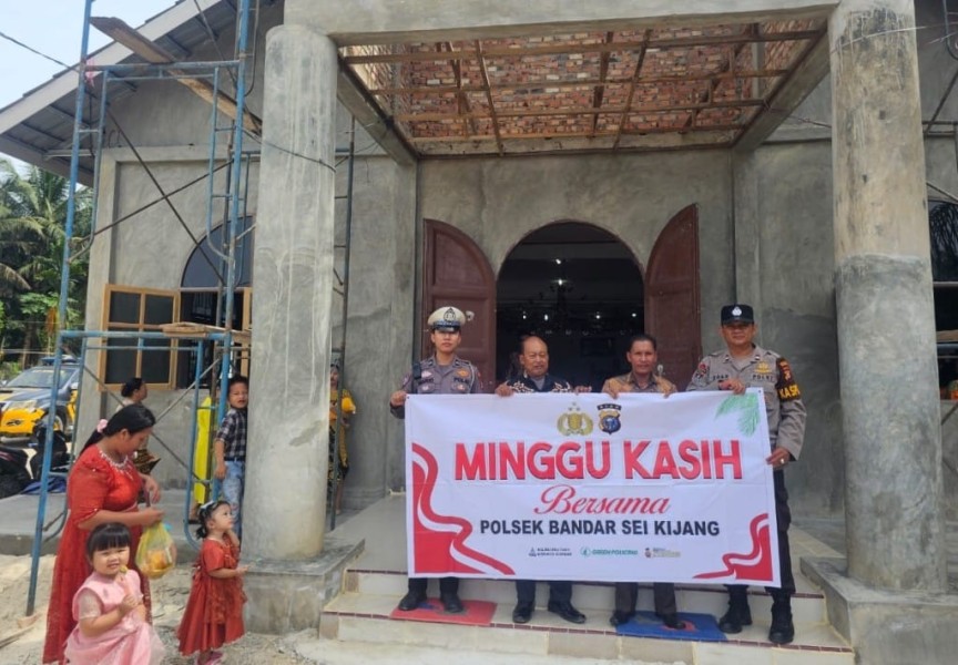 Polsek Bandar Sei Kijang Amankan Ibadah Minggu Kasih di Gereja GNKPI NIHA KRISO