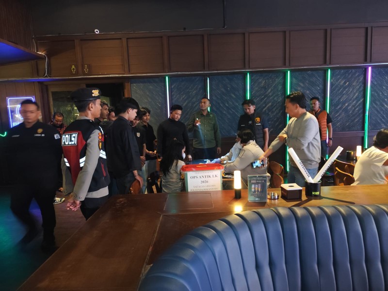 Razia THM di Pekanbaru, Satu Pengunjung Positif Narkoba Diamankan
