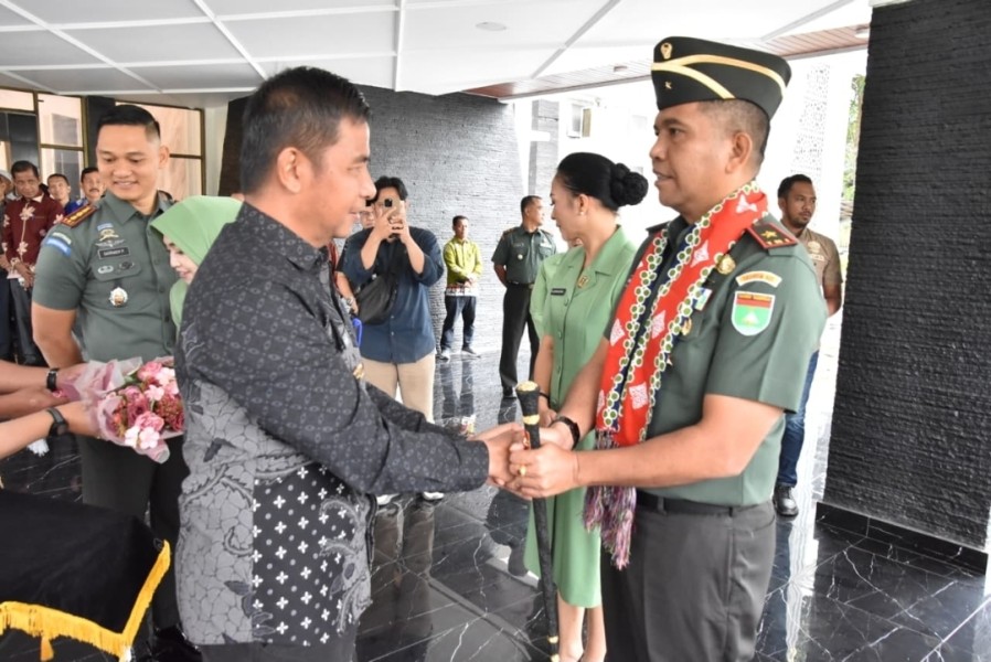 Kunjungan Kerja Danrem 031/WB ke Pemda Kabupaten Kampar