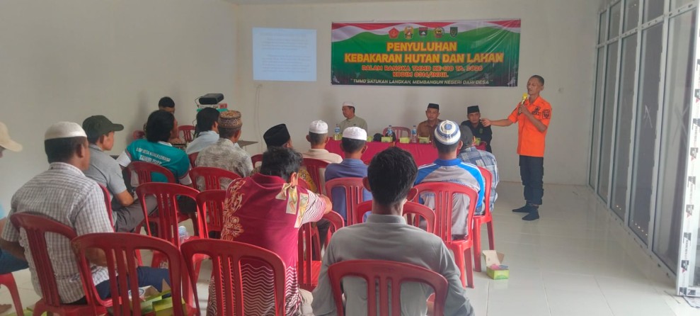 Cegah Kebakaran Lahan, Warga Kuala Lemang Terima Pembekalan Mitigasi Karhutla dari TMMD Kodim 0314/Inhil