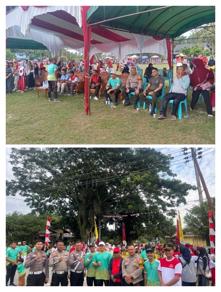 *Polsek Bandar Seikijang Amankan Jalan Santai dalam Rangka HUT Desa Simpang Beringin ke-20 dan HUT RI ke-80*