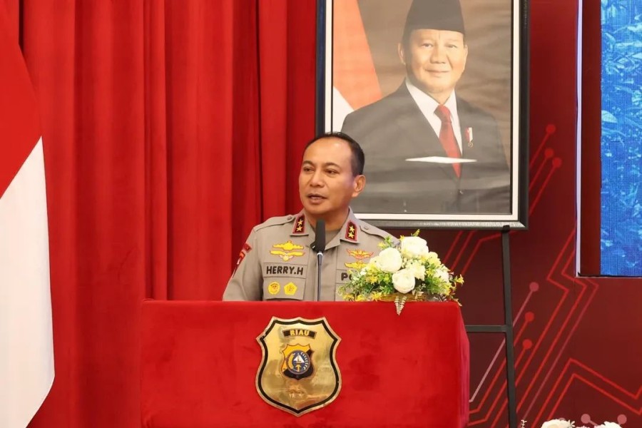 Kapolda Riau Pimpin Sertijab Empat Kapolres