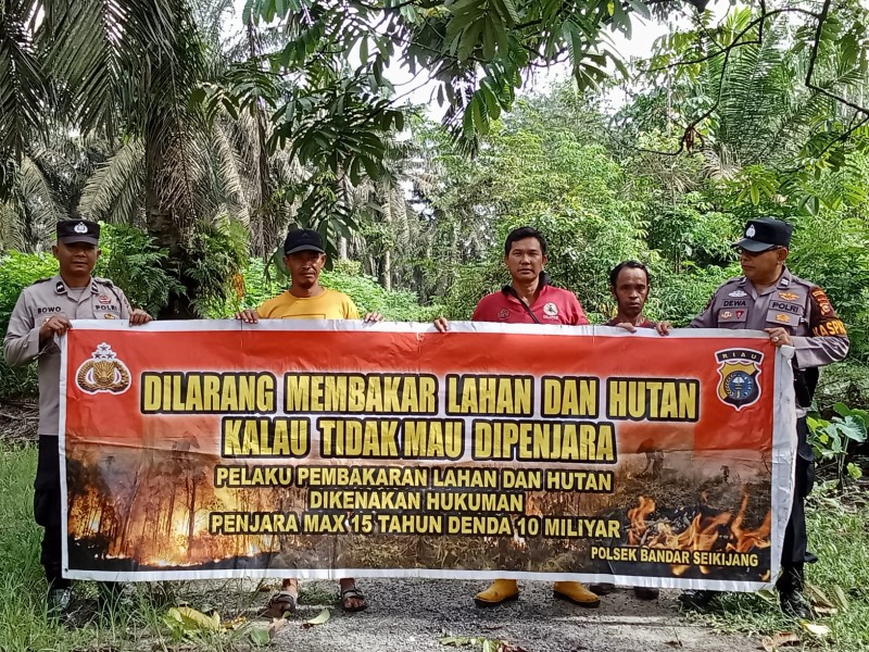 Waspada Karhutla! Kapolsek Bandar Sei Kijang Himbau Kepada Masyarakat Untuk Menjaga Hutan