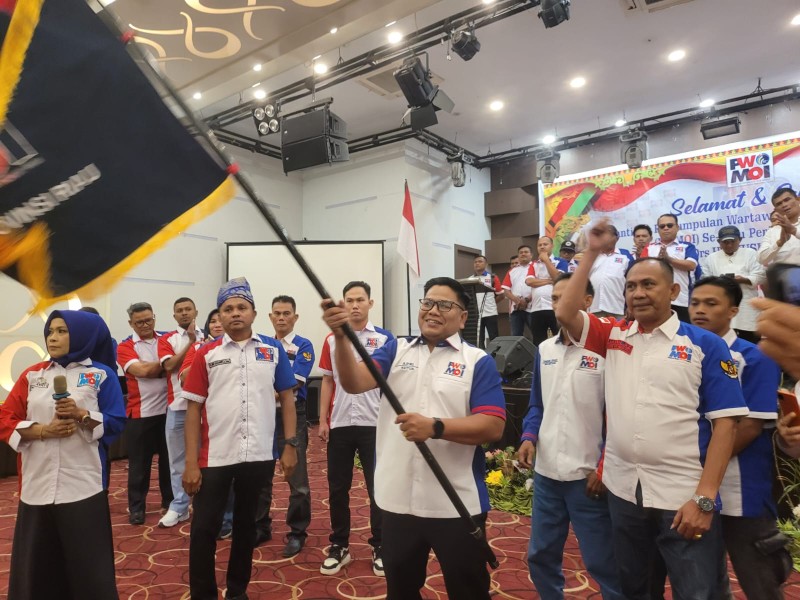 Kembali di Lantik Sebagai Ketua DPD PWMOI Pekanbaru Periode ke-2, Aprianto : Kita Jadikan PWMOI Wadah Bersatunya Wartawan Media Online Yang Profesional