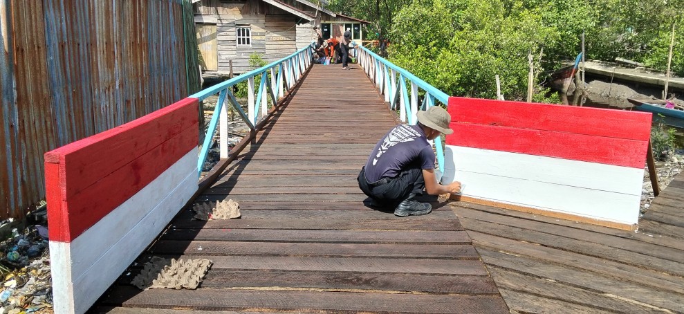 Jembatan Presisi Merah Putih Bengkalis Tuntas 100 Persen, Bukti Nyata Pengabdian Brimob